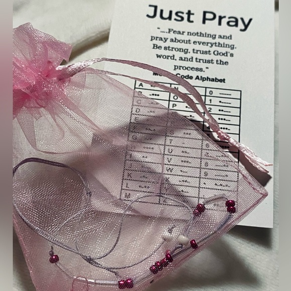 Morse Code Bracelet || Just Pray - Picture 5 of 5
